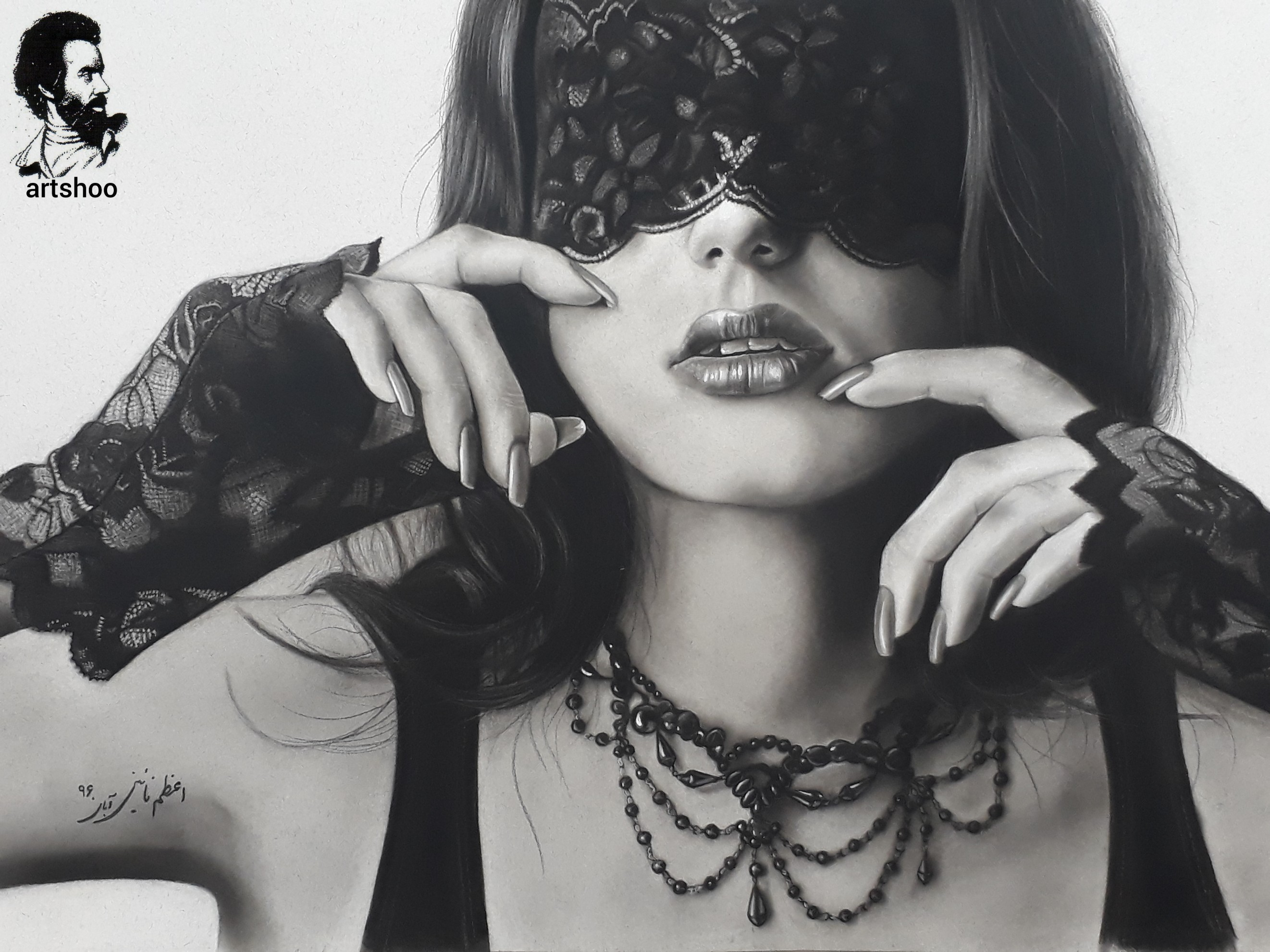 نقاشی سیاه قلم اورژینال